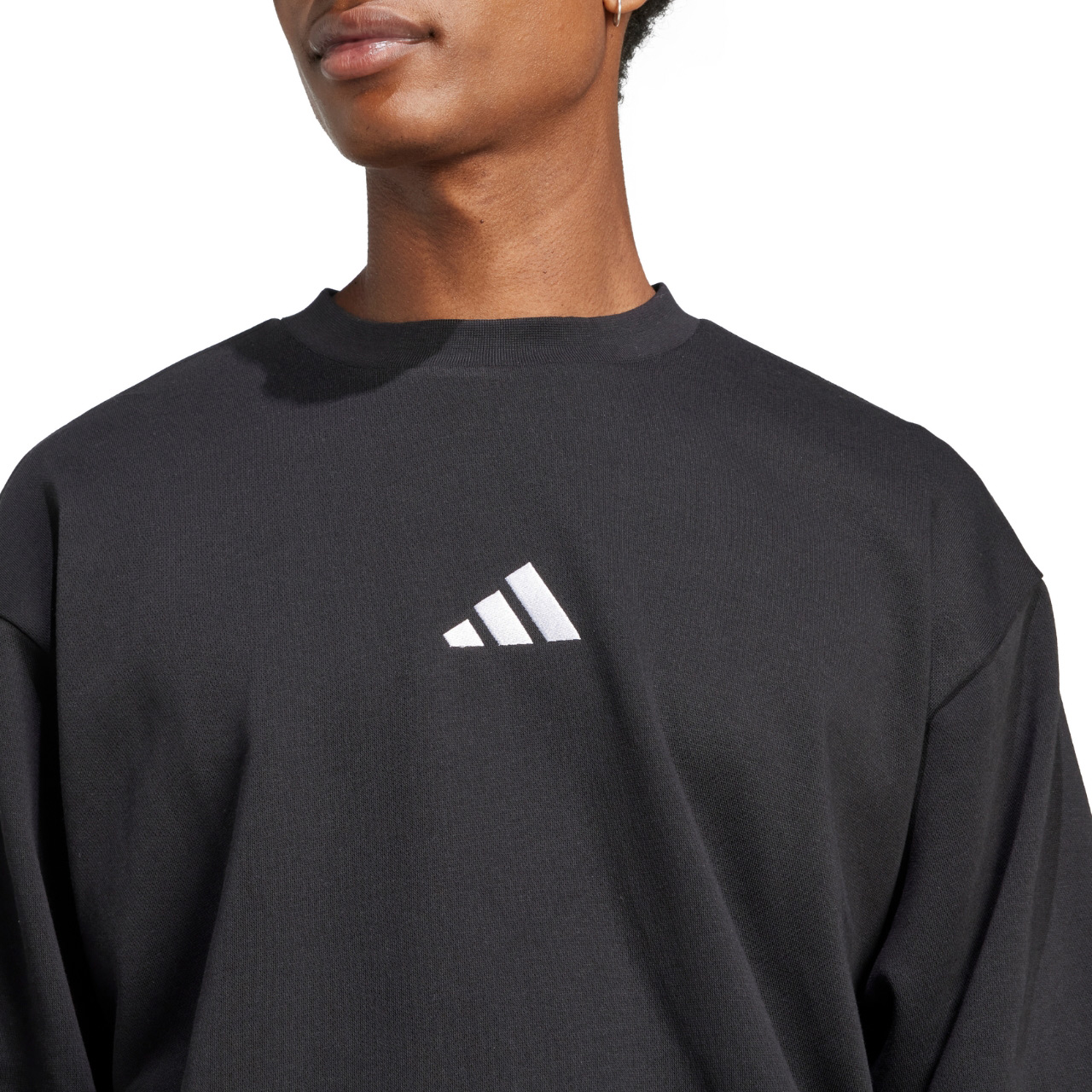 Bluza męska adidas Essentials Feelcozy Fleece czarna – ujęcie 5