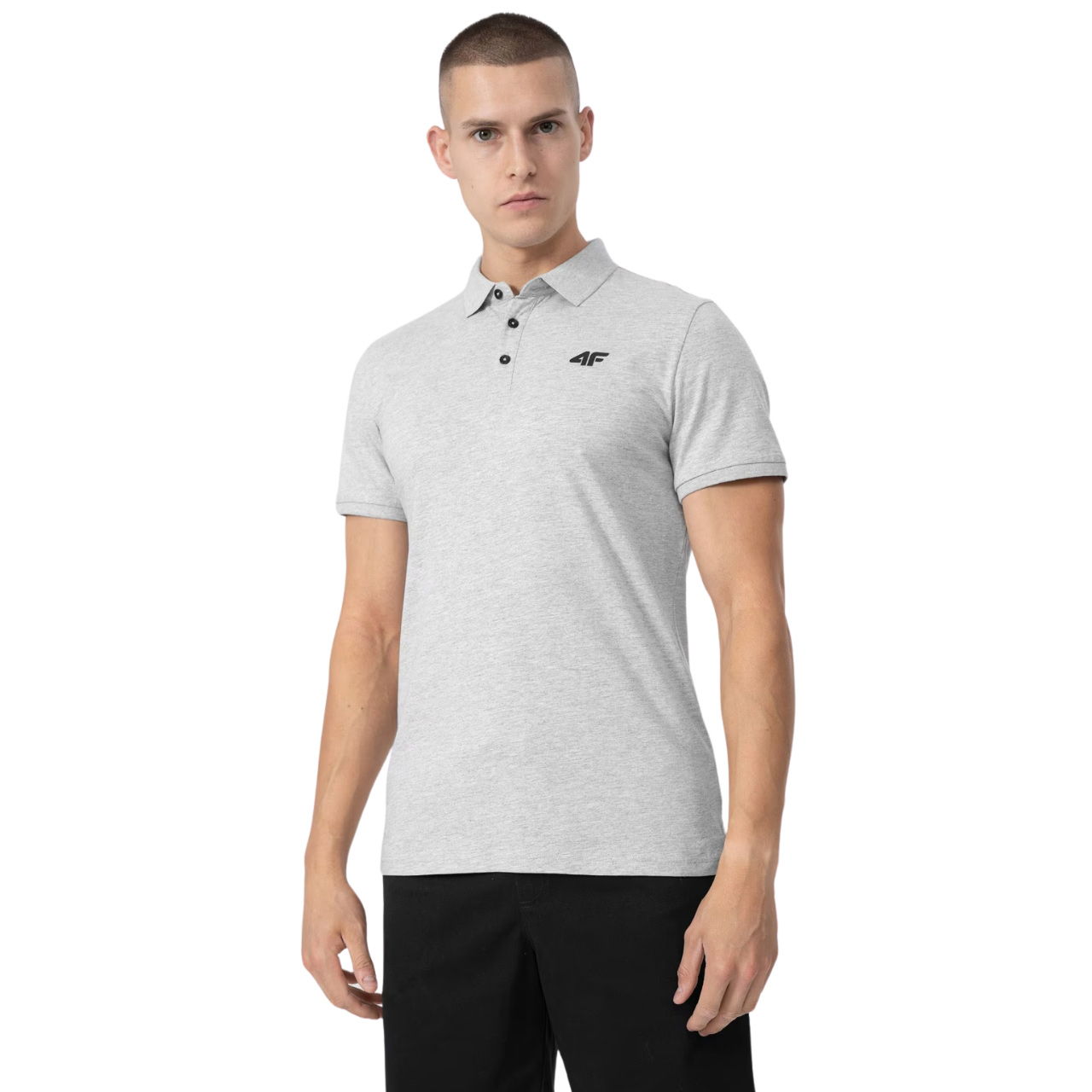Koszulka męska 4F chłodny jasny szary melanż H4L22