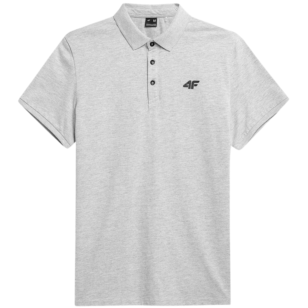 Koszulka męska 4F chłodny jasny szary melanż H4L22 – ujęcie 2