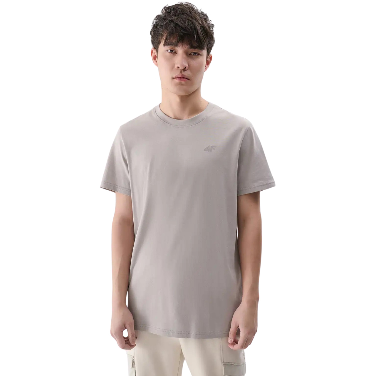 Koszulka męska 4F M2074 ciepły jasny szary