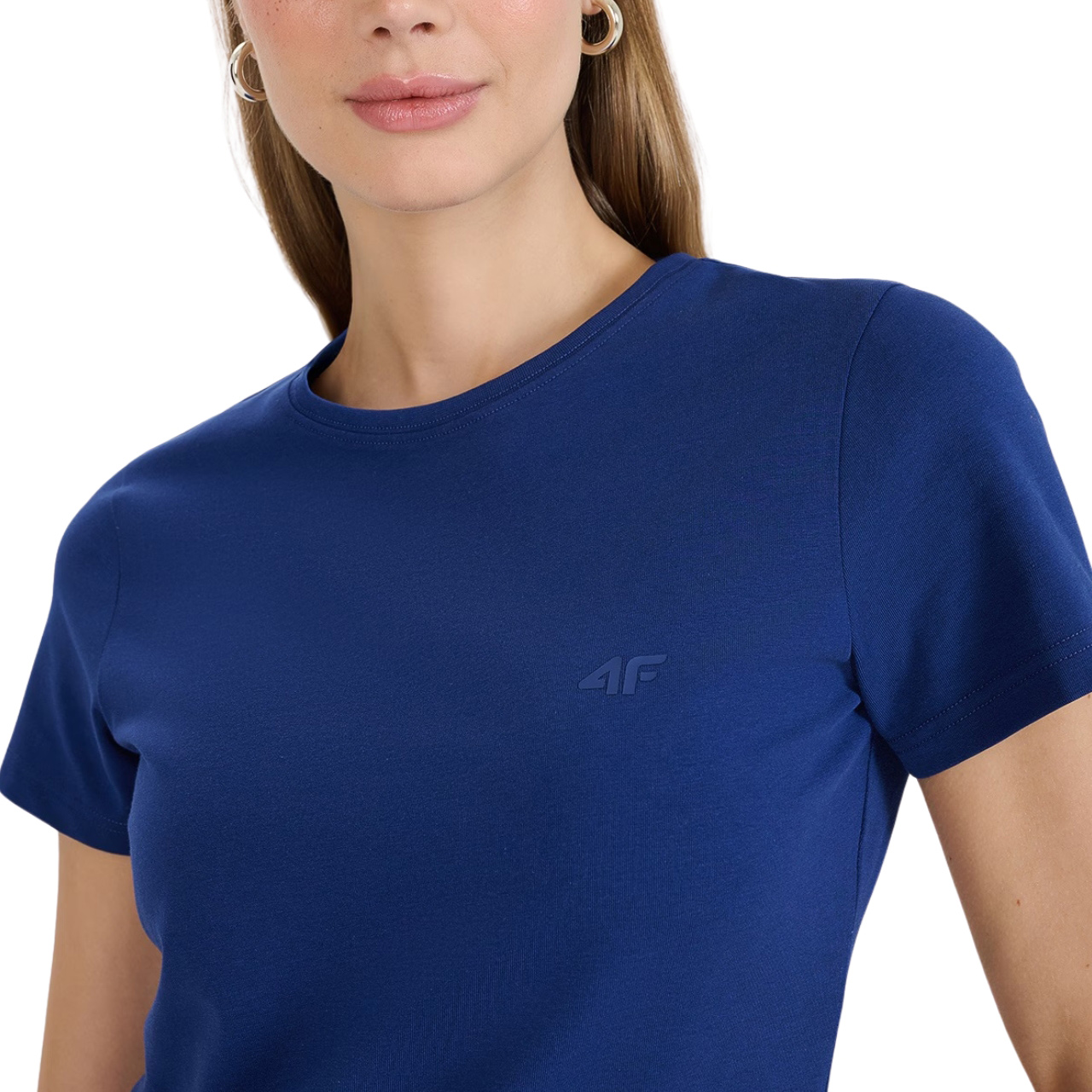 Koszulka damska 4F F2255 granatowa 4FWMM00TTSHF2255 – ujęcie 4