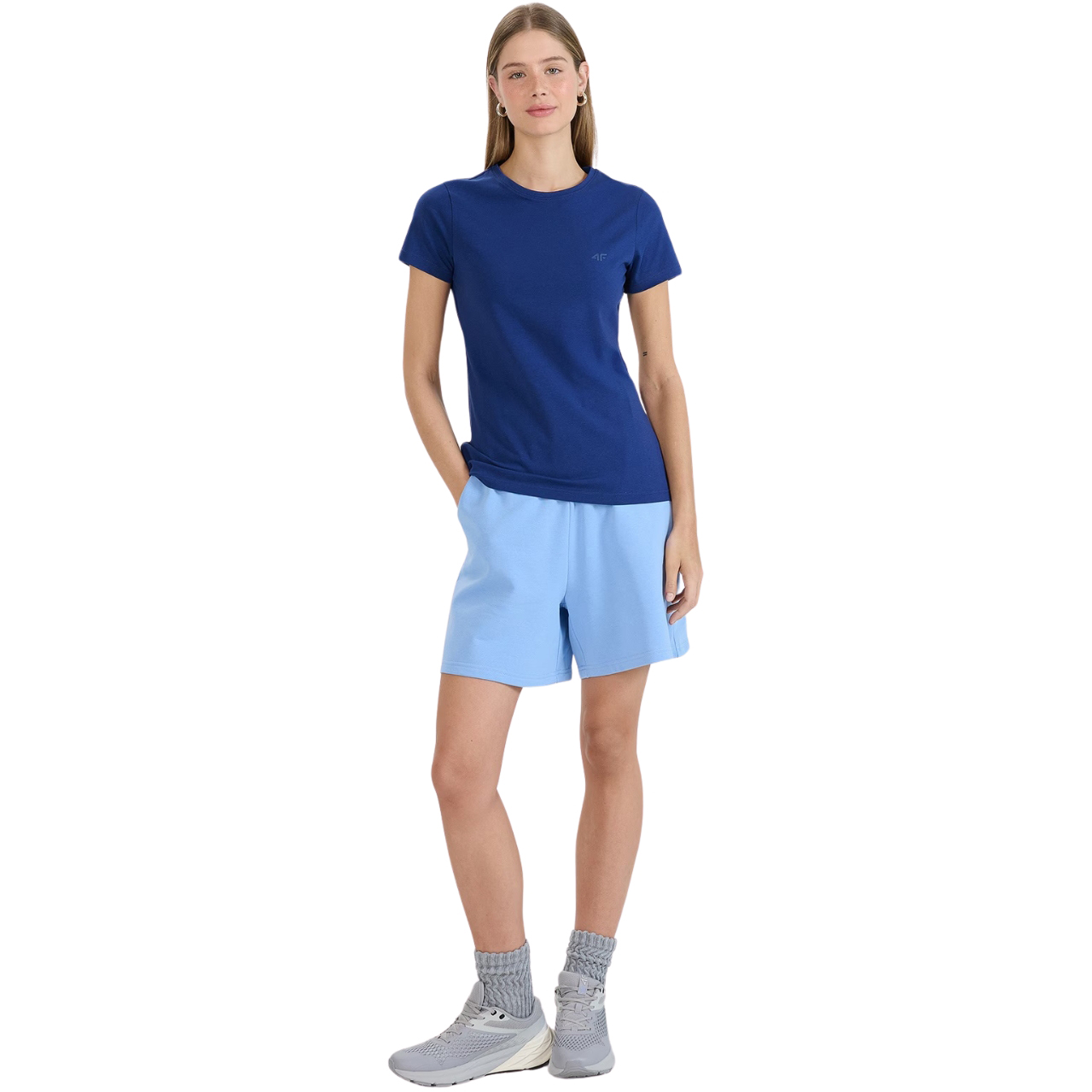 Koszulka damska 4F F2255 granatowa 4FWMM00TTSHF2255 – ujęcie 5