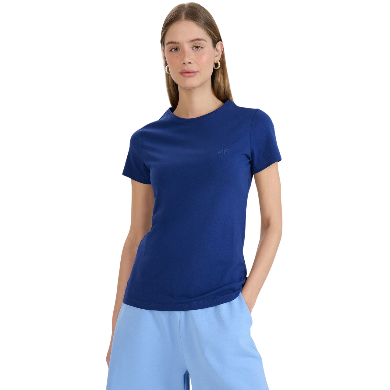 Koszulka damska 4F F2255 granatowa 4FWMM00TTSHF2255