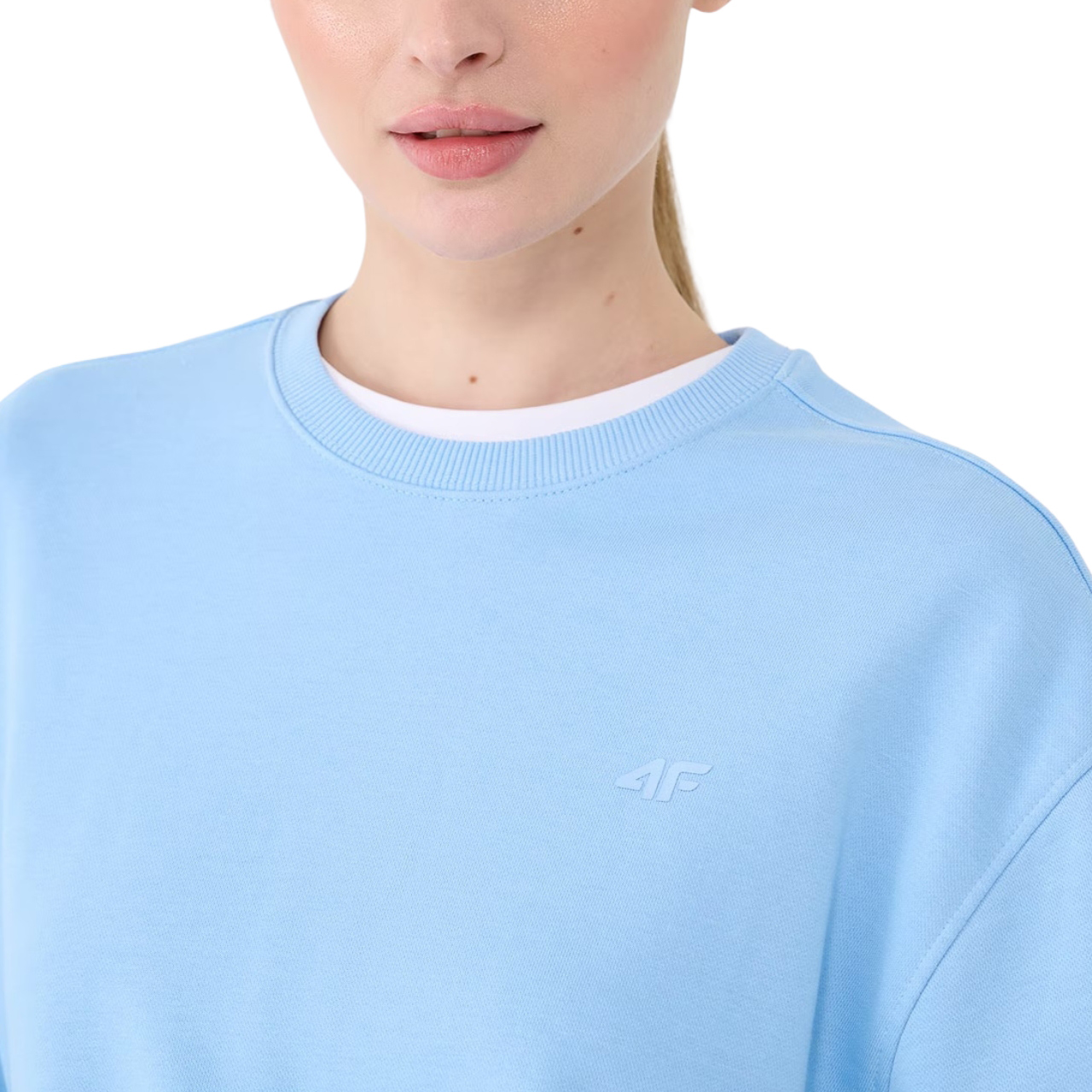 Bluza damska 4F F1765 niebieska 4FWMM00TSWSF1765 – ujęcie 4