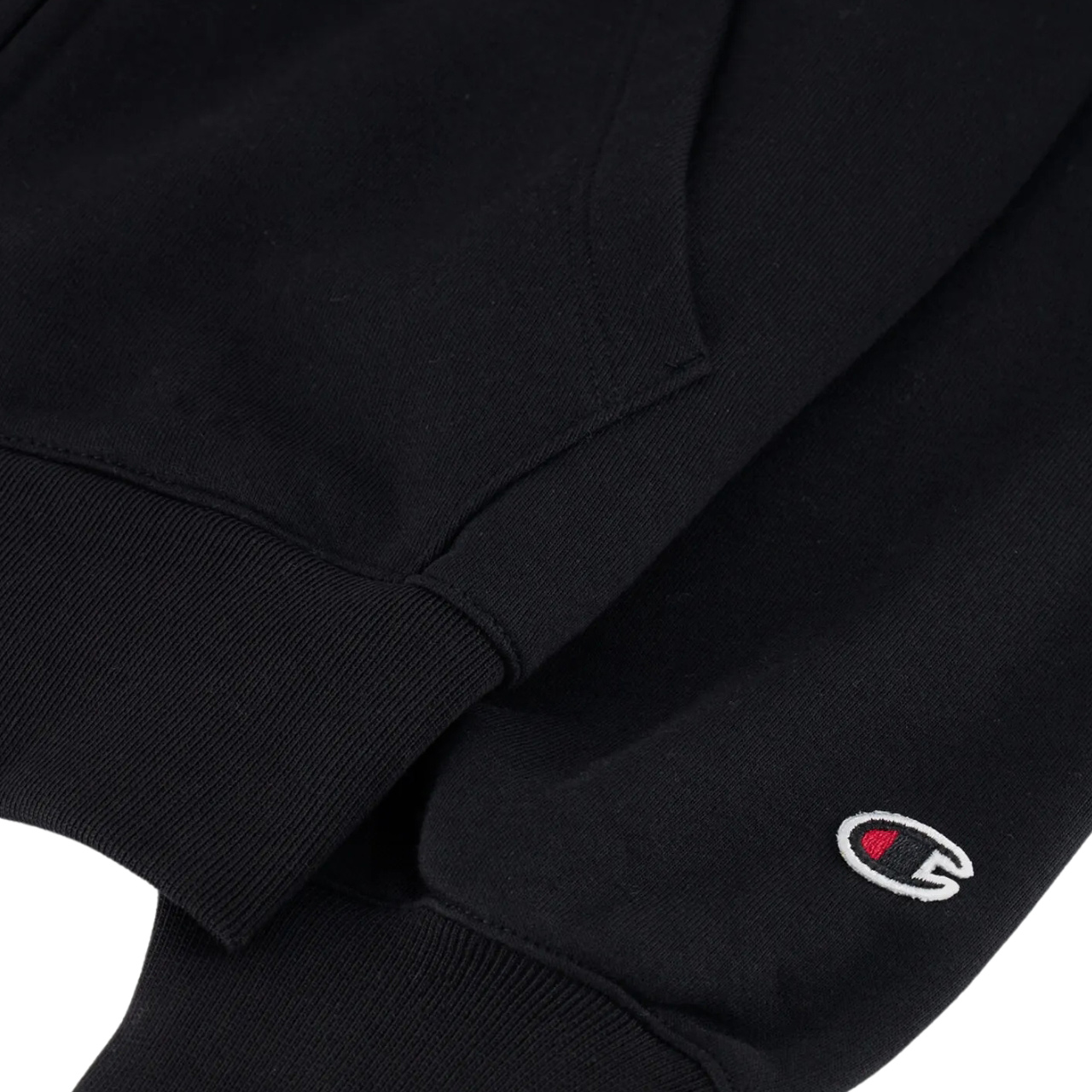 Bluza damska Champion Full Zip Hoodie Sweatshirt czarna – ujęcie 3