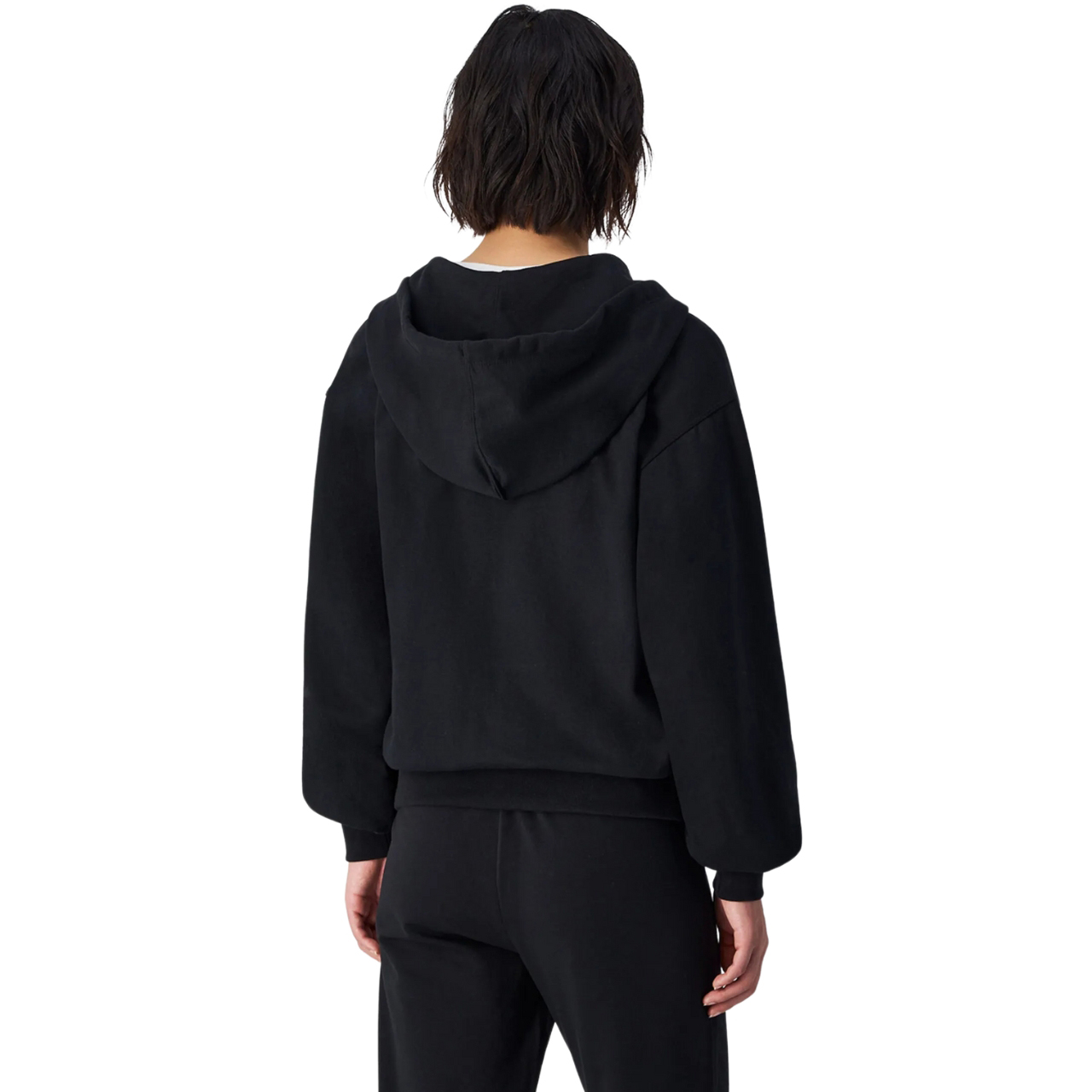 Bluza damska Champion Full Zip Hoodie Sweatshirt czarna – ujęcie 4