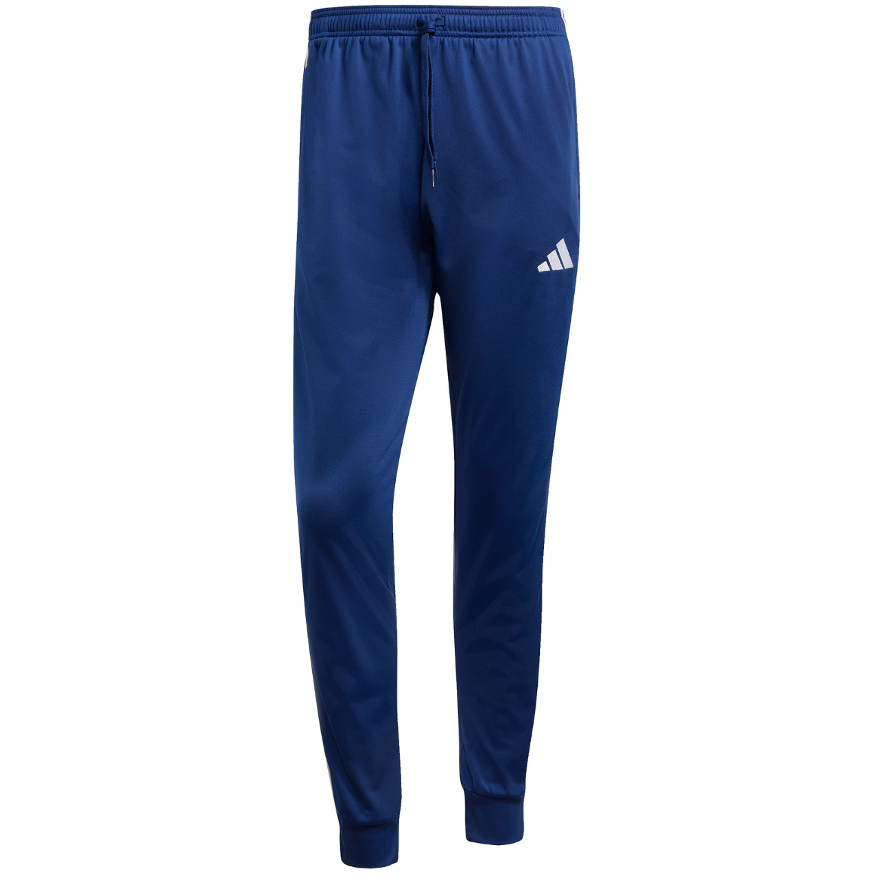 Spodnie męskie adidas 3-Stripes Tricot Regular Tapered granatowe – ujęcie 2