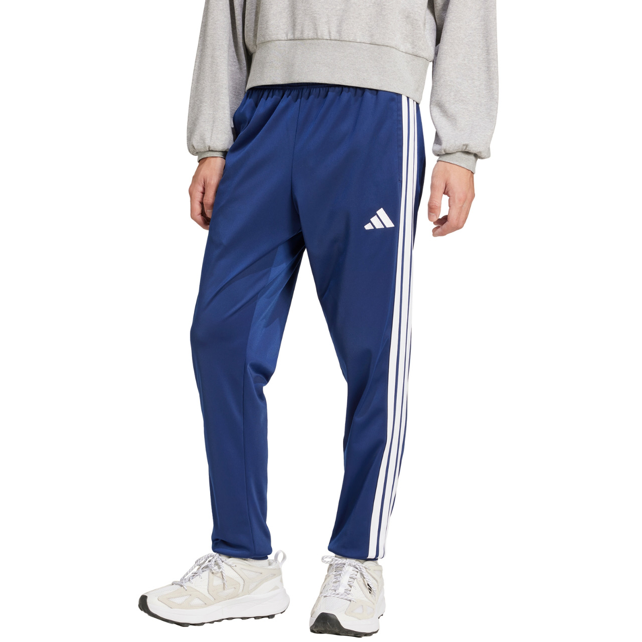 Spodnie męskie adidas 3-Stripes Tricot Regular Tapered granatowe