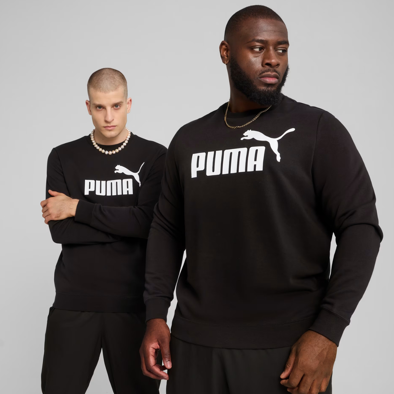 Bluza męska Puma ESS No.1 Logo Crew TR czarna – ujęcie 3