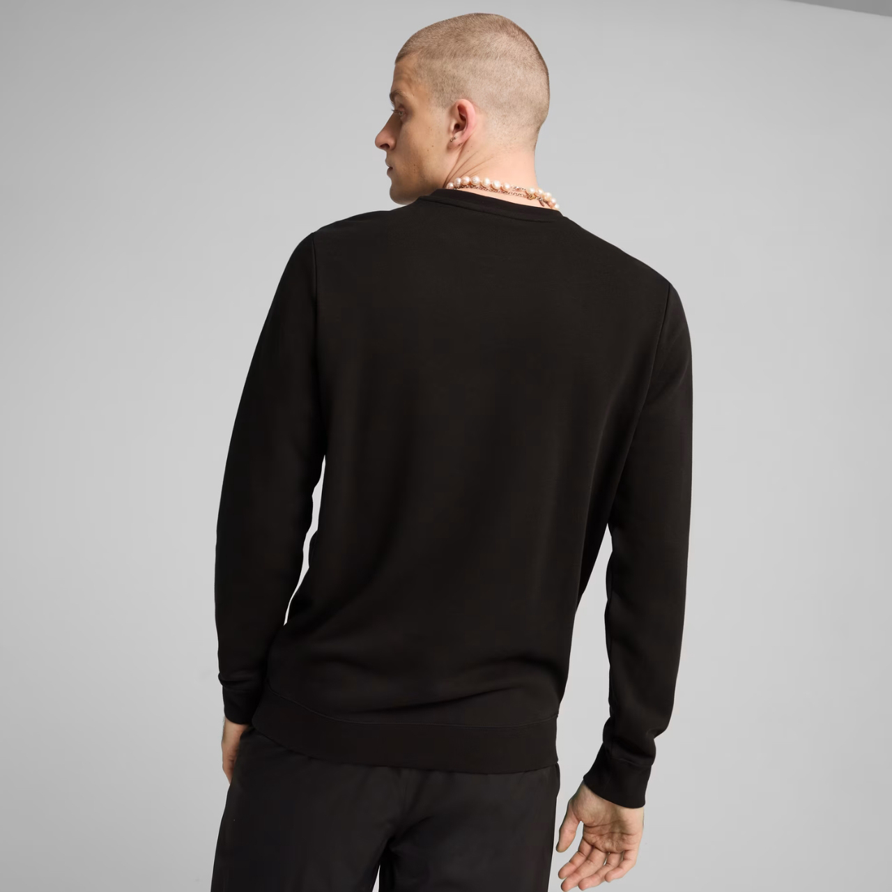 Bluza męska Puma ESS No.1 Logo Crew TR czarna – ujęcie 4