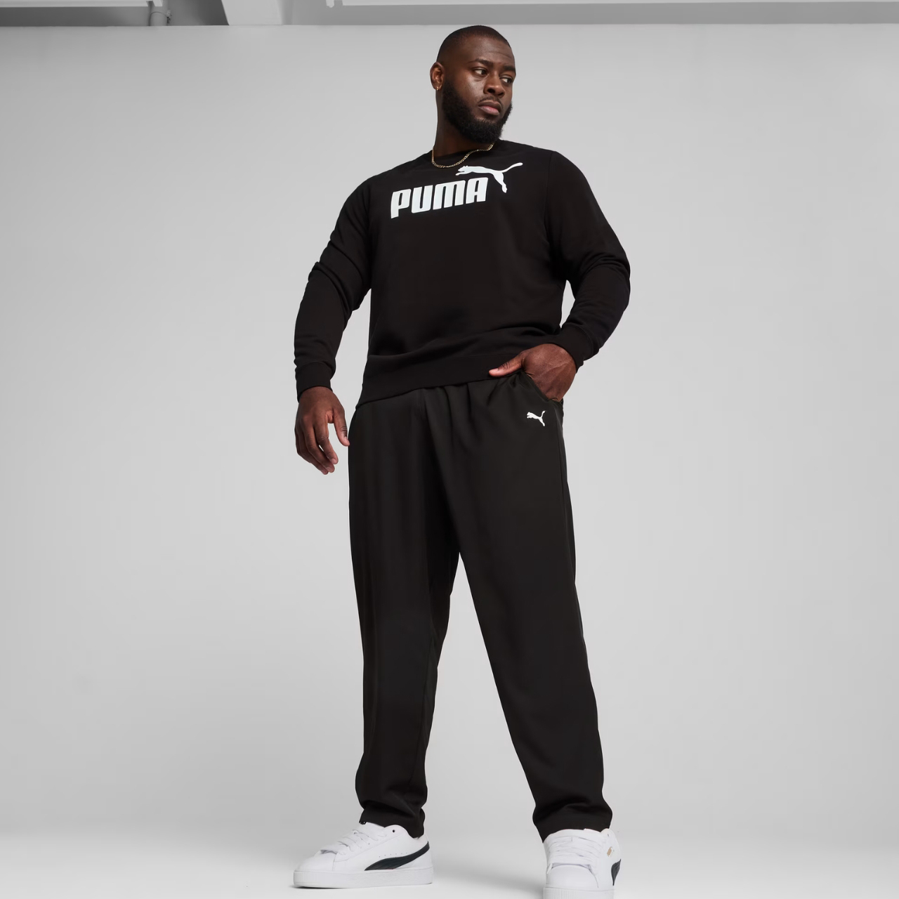 Bluza męska Puma ESS No.1 Logo Crew TR czarna – ujęcie 7