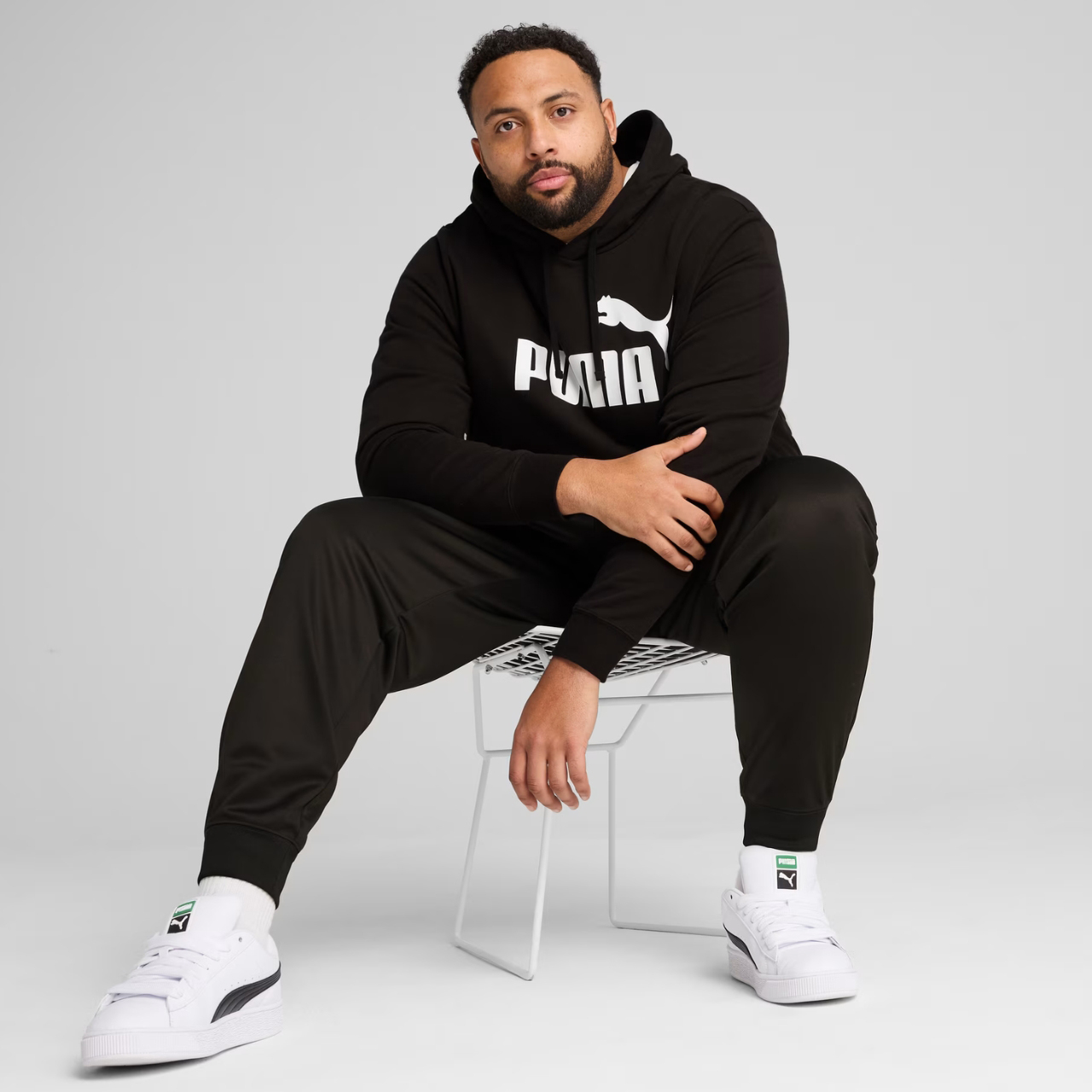 Bluza męska Puma ESS No.1 Logo Hoodie TR czarna – ujęcie 7