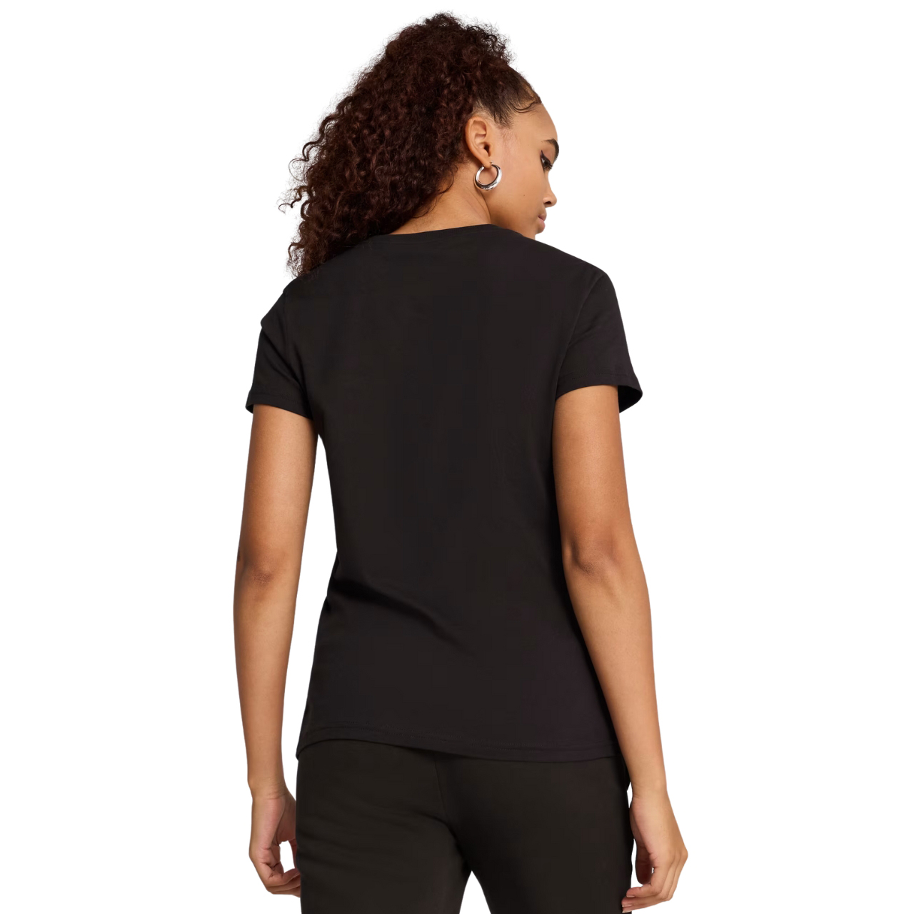 Koszulka damska Puma ESS No.1 Logo Tee czarna – ujęcie 4