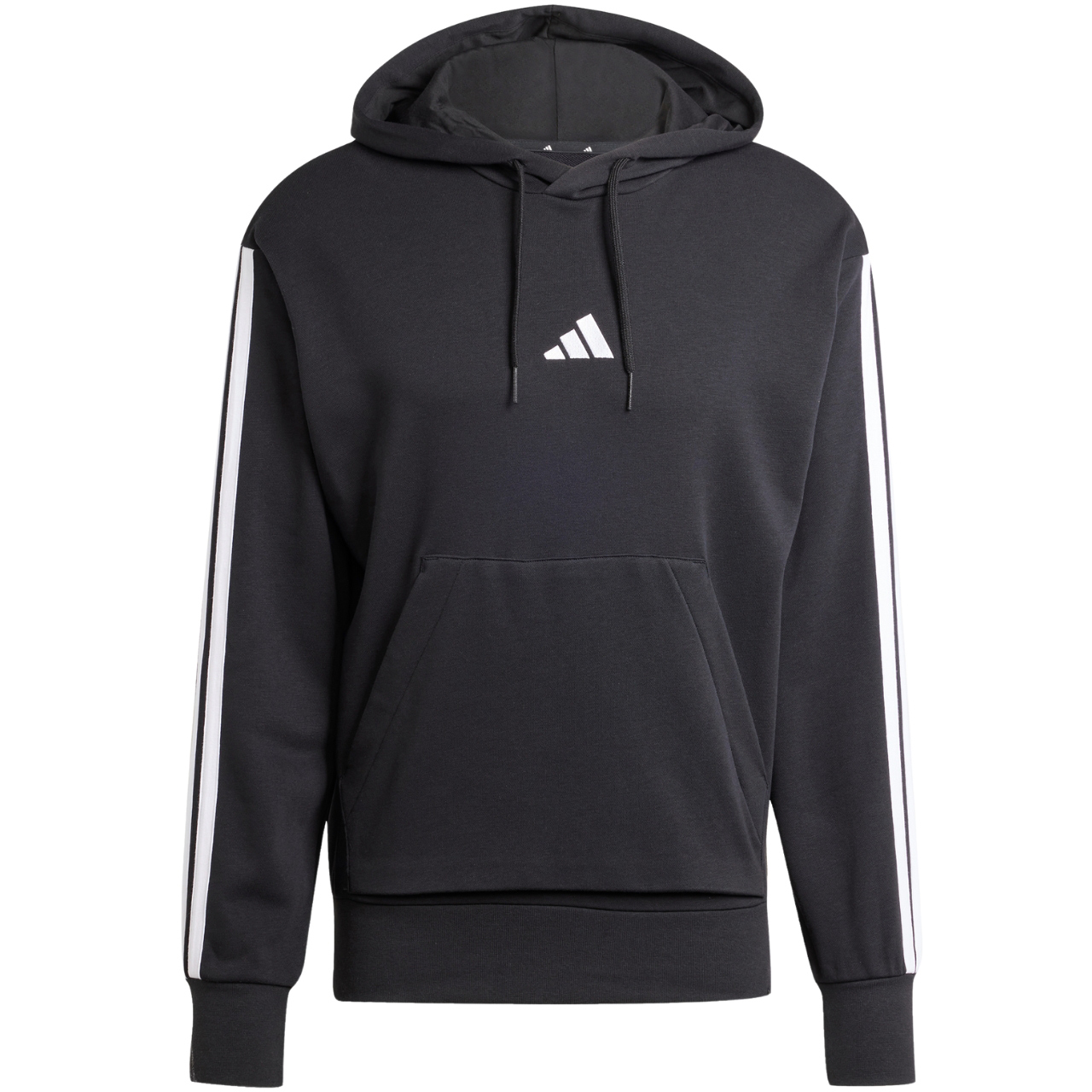 Bluza męska adidas Essentials 3-Stripes French Terry czarna – ujęcie 2