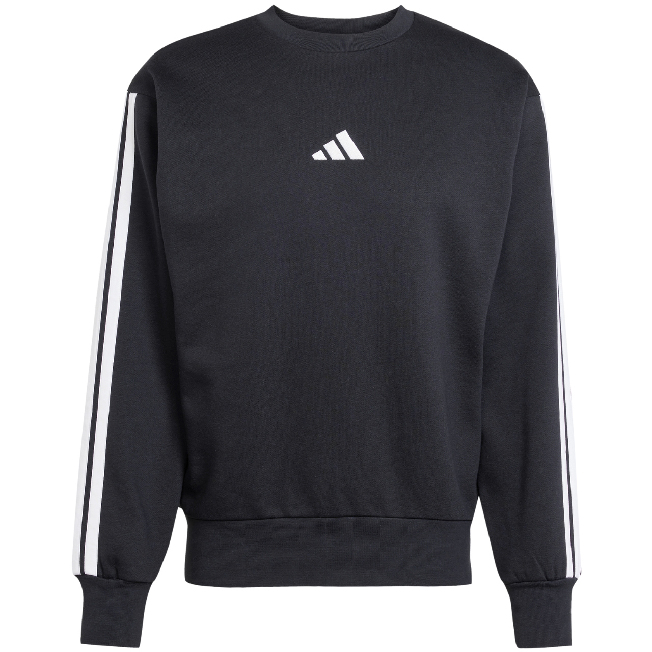 Bluza męska adidas Essentials 3-Stripes Fleece czarna – ujęcie 2