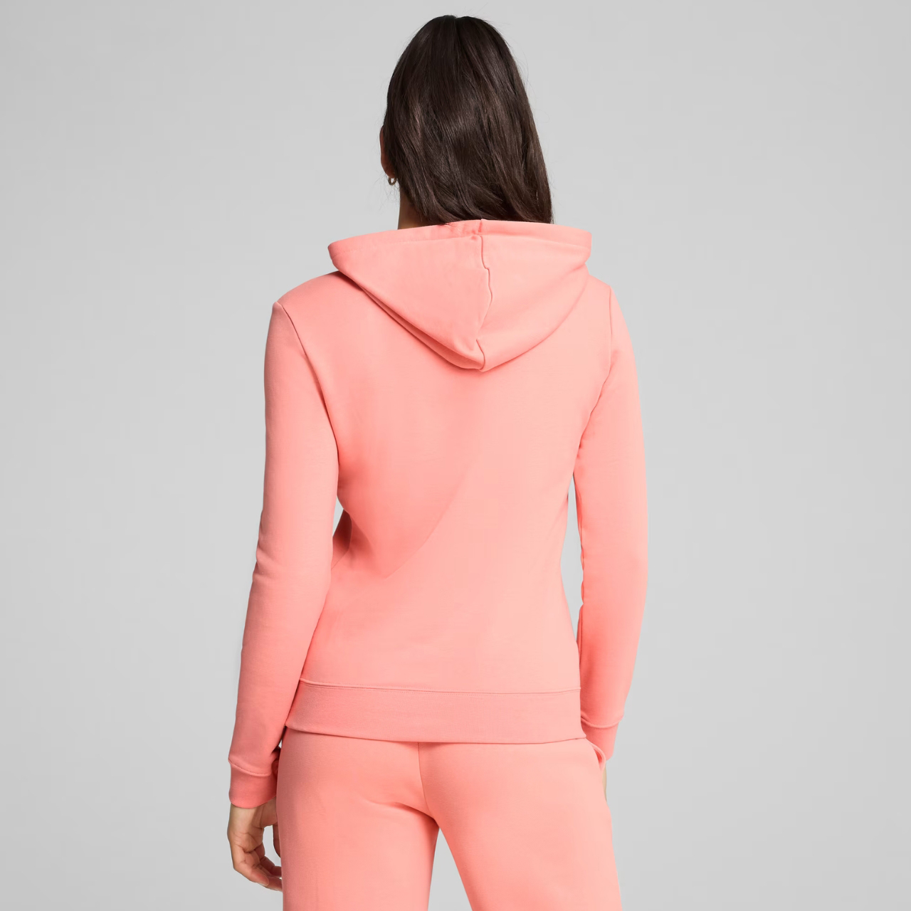 Bluza damska Puma ESS No.1 Logo Hoodie pomarańczowa – ujęcie 4