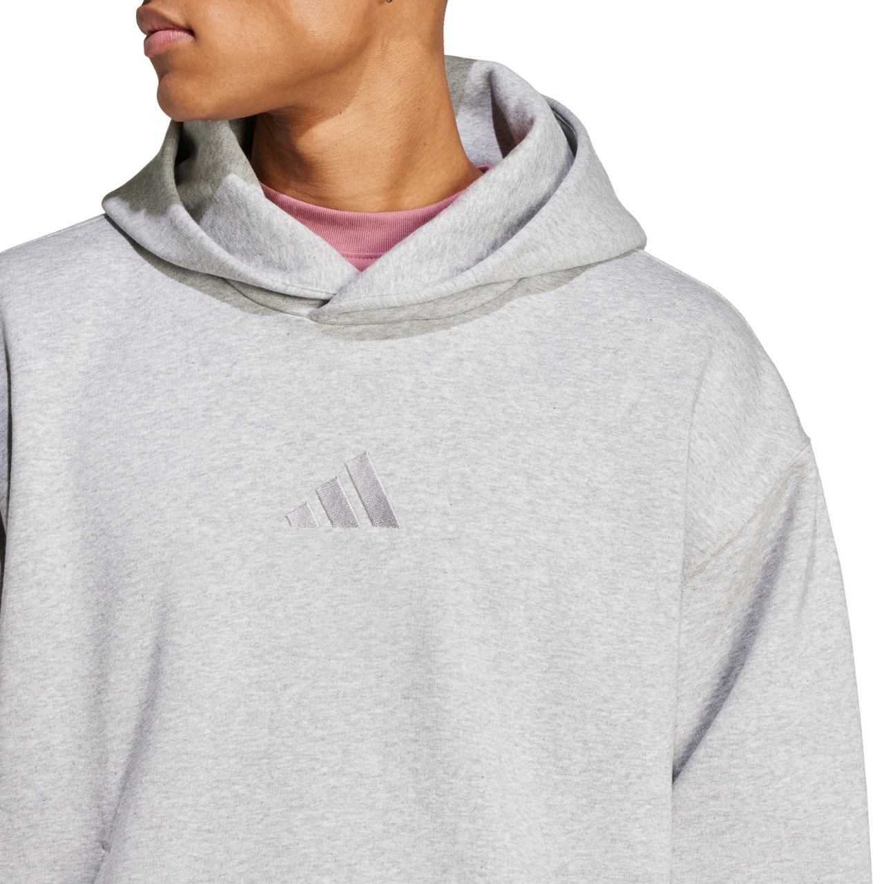 Bluza męska adidas All SZN Fleece szara – ujęcie 4