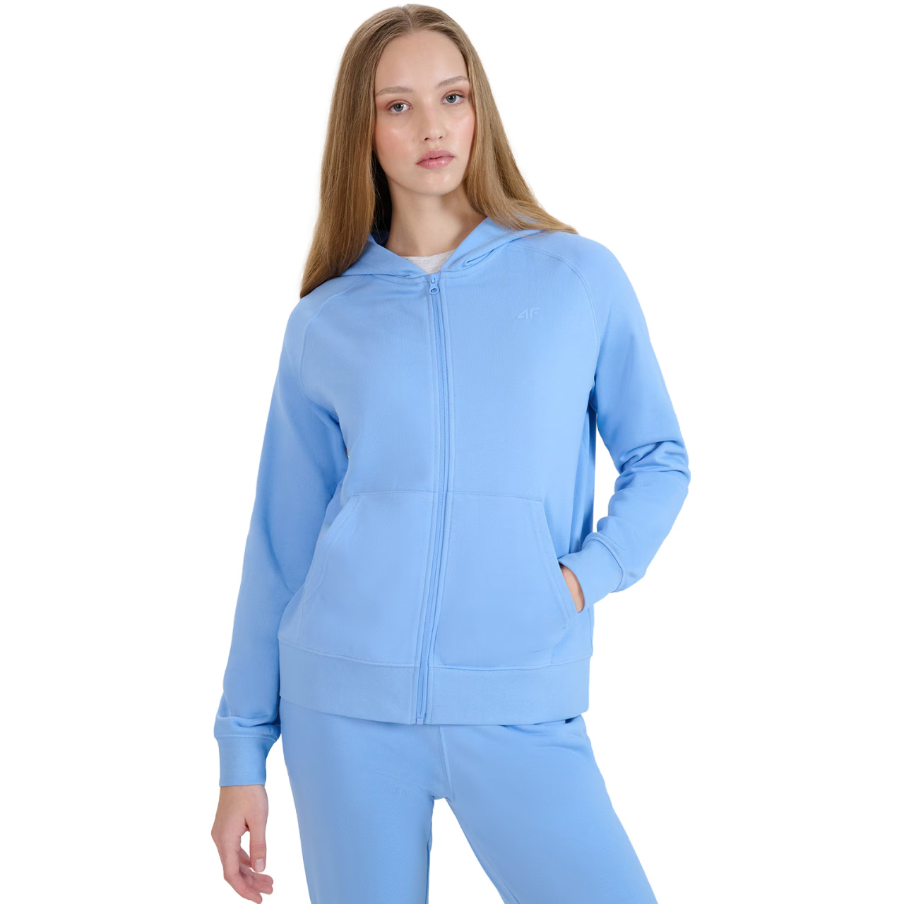 Bluza damska 4F F1763 niebieska 4FWMM00TSWSF1763