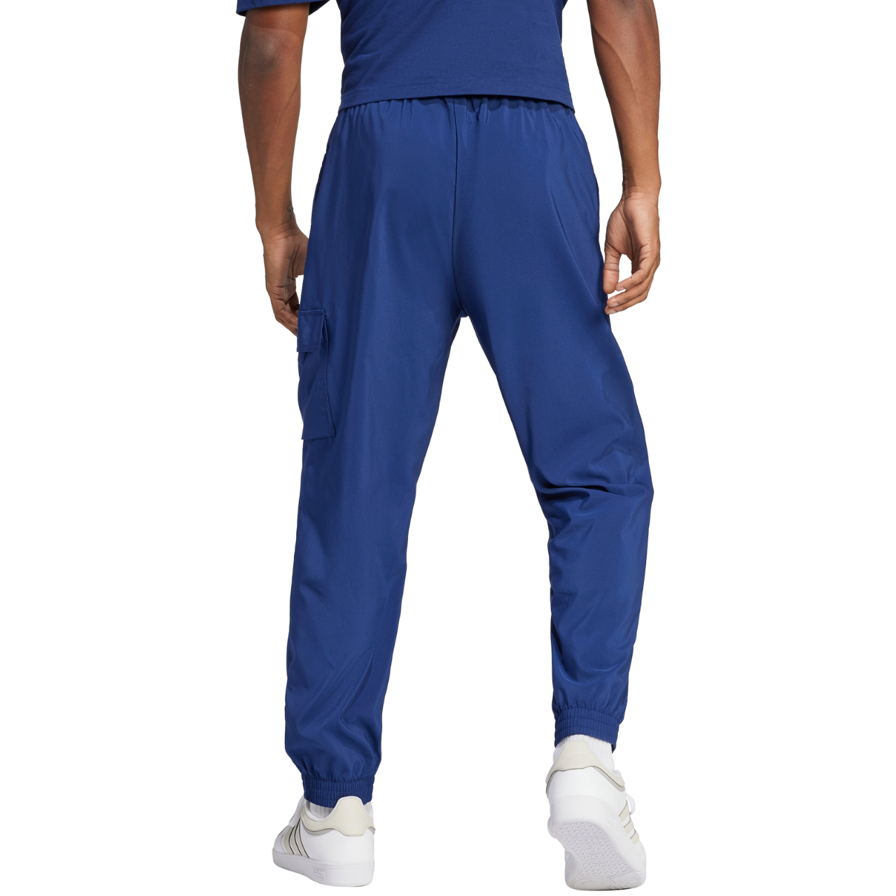 Spodnie męskie adidas Essentials Small Logo Cargo niebieskie – ujęcie 3