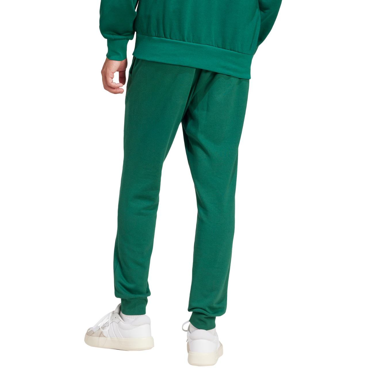 Spodnie męskie adidas Essentials Feel Cozy French Terry zielone – ujęcie 3