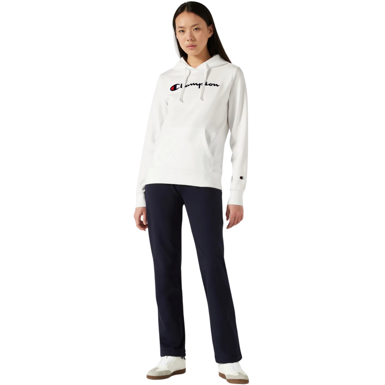 Bluza damska Champion Hooded Sweatshirt biała – ujęcie 4