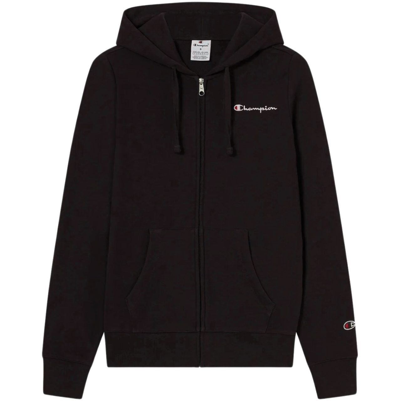 Bluza damska Champion Full Zip Hoodie Sweatshirt czarna – ujęcie 2