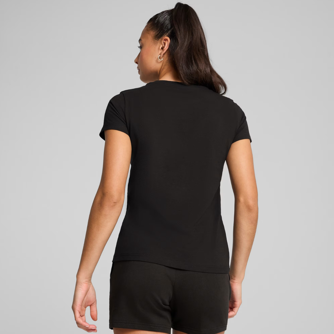 Koszulka damska Puma ESS Elevated Tee czarna – ujęcie 4