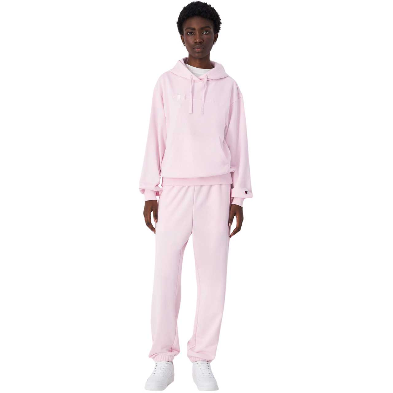 Bluza damska Champion Hooded Sweatshirt różowa – ujęcie 5