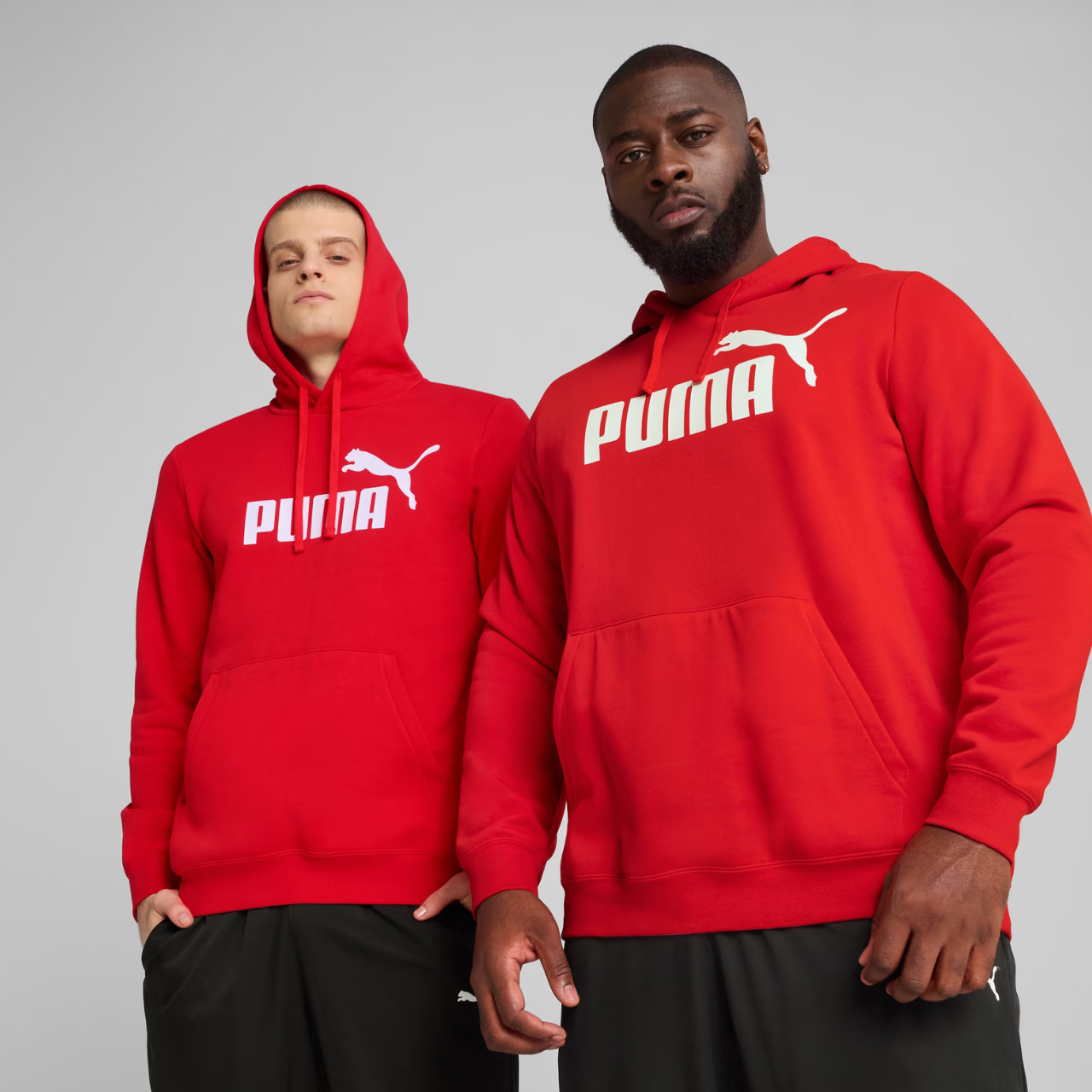 Bluza męska Puma ESS No.1 Logo Hoodie FL czerwona – ujęcie 3