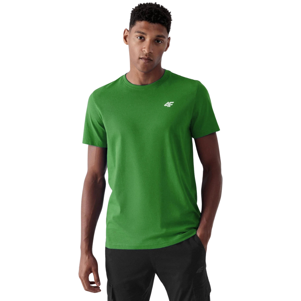 Koszulka męska 4F M1895 3pak granatowa, zielona, biała – ujęcie 3