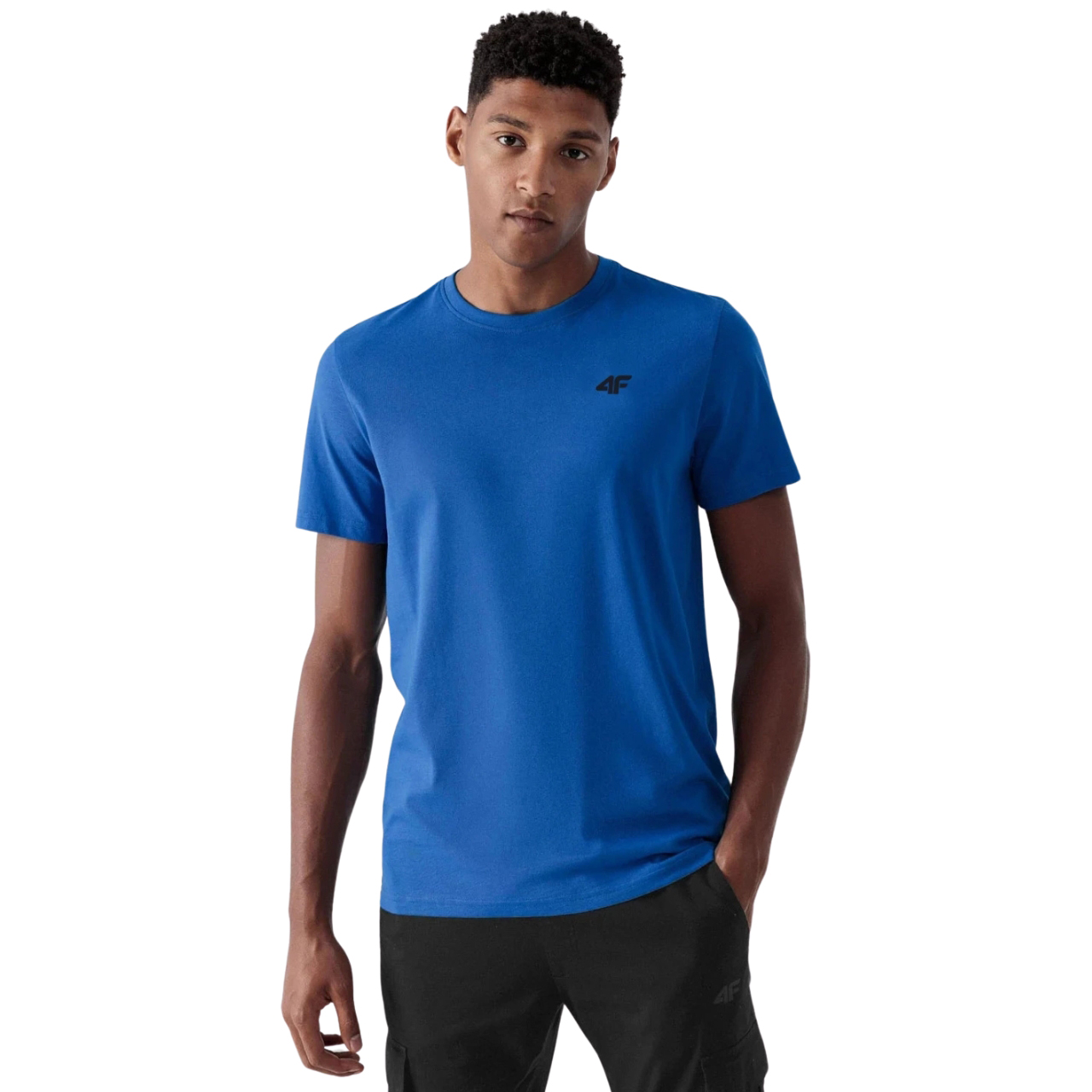 Koszulka męska 4F M1895 3pak granatowa, niebieska, biała – ujęcie 3