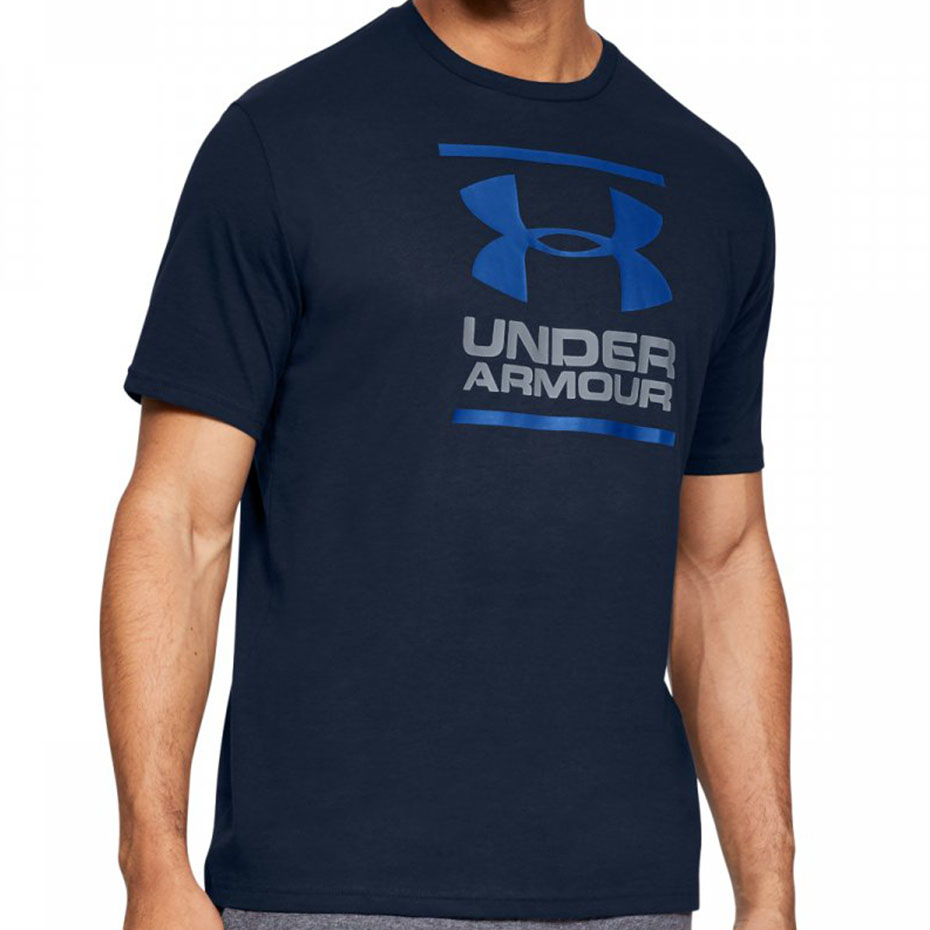 Koszulka męska Under Armour GL Foundation SS T granatowa – ujęcie 5