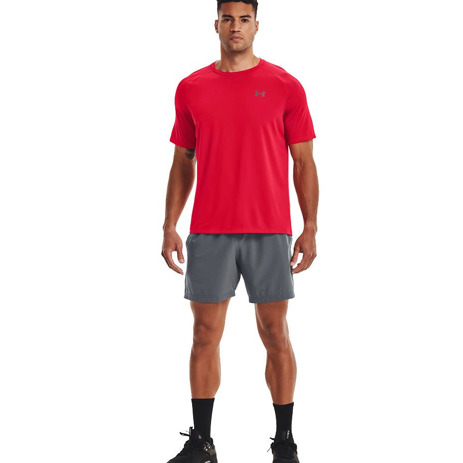 Koszulka męska Under Armour Tech 2.0 Ss Tee k/r czerwona – ujęcie 2