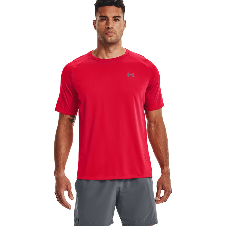 Koszulka męska Under Armour Tech 2.0 Ss Tee k/r czerwona – ujęcie 3