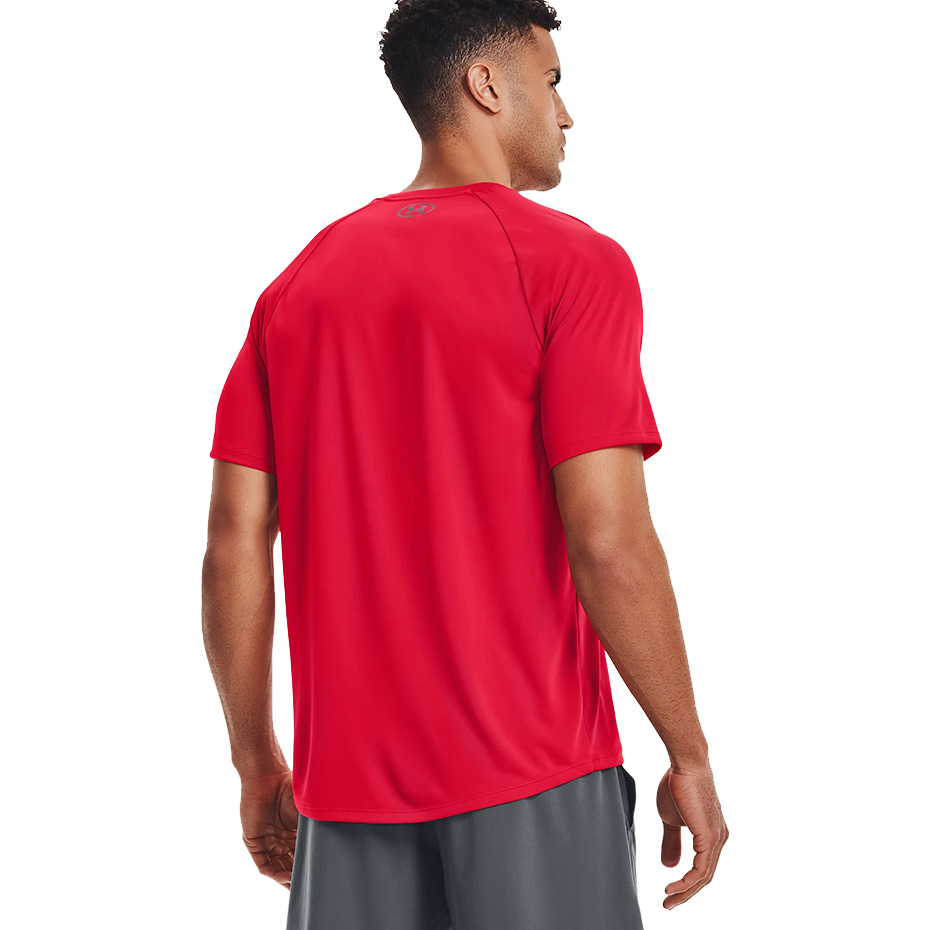 Koszulka męska Under Armour Tech 2.0 Ss Tee k/r czerwona – ujęcie 4