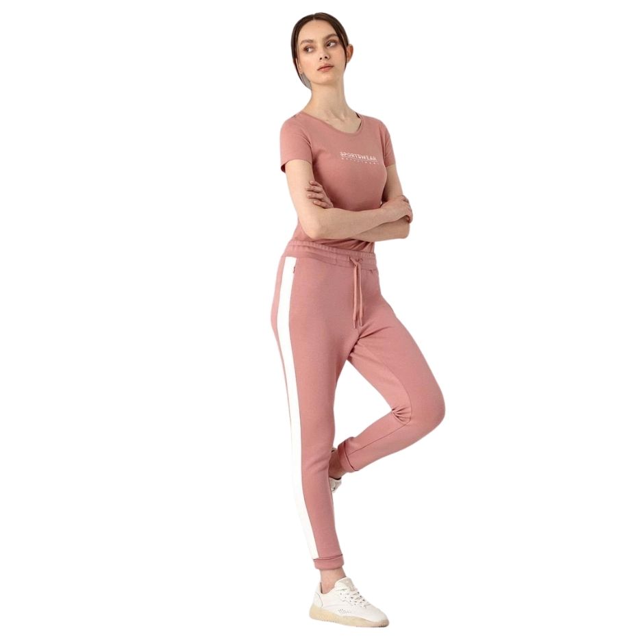 Spodnie damskie 4F różowe H4Z21 SPDD013 – ujęcie 2