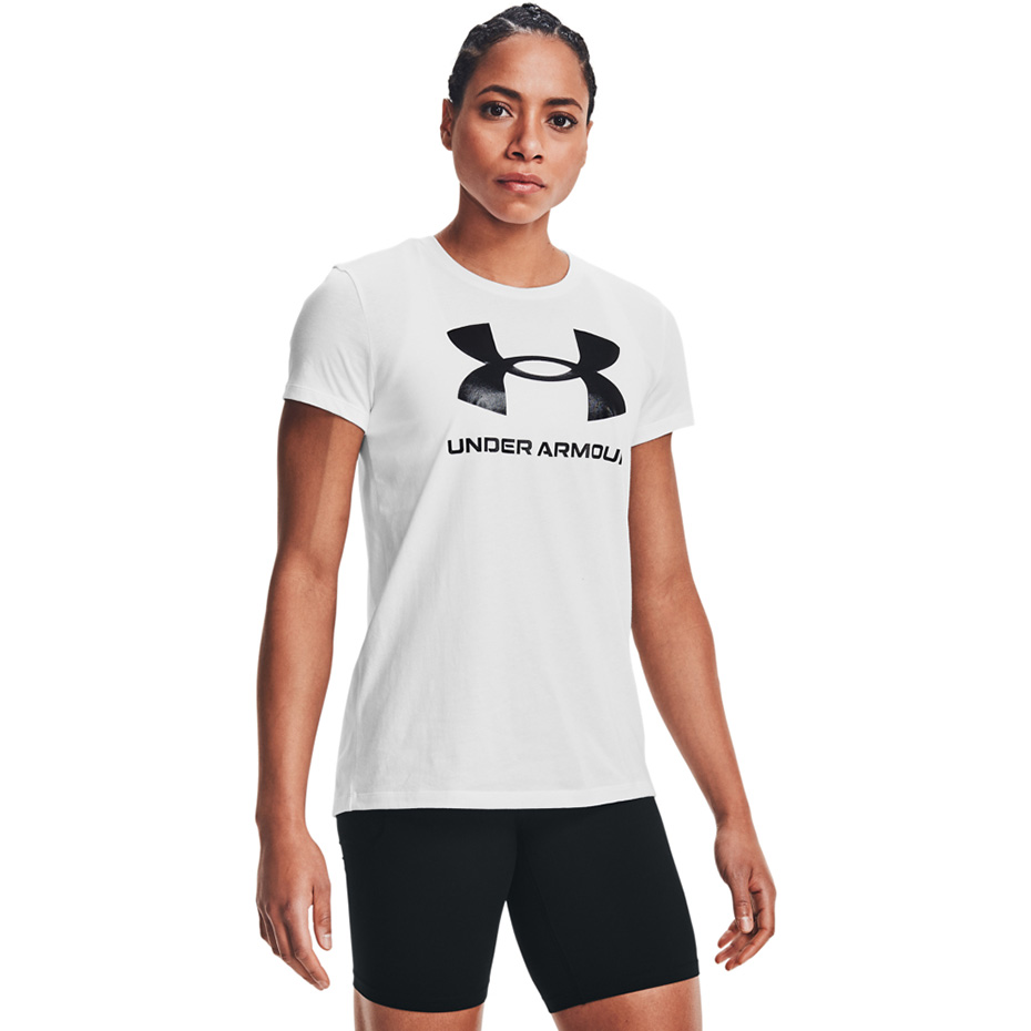 Koszulka damska Under Armour Live Sportstyle Graphic biała SSC – ujęcie 4