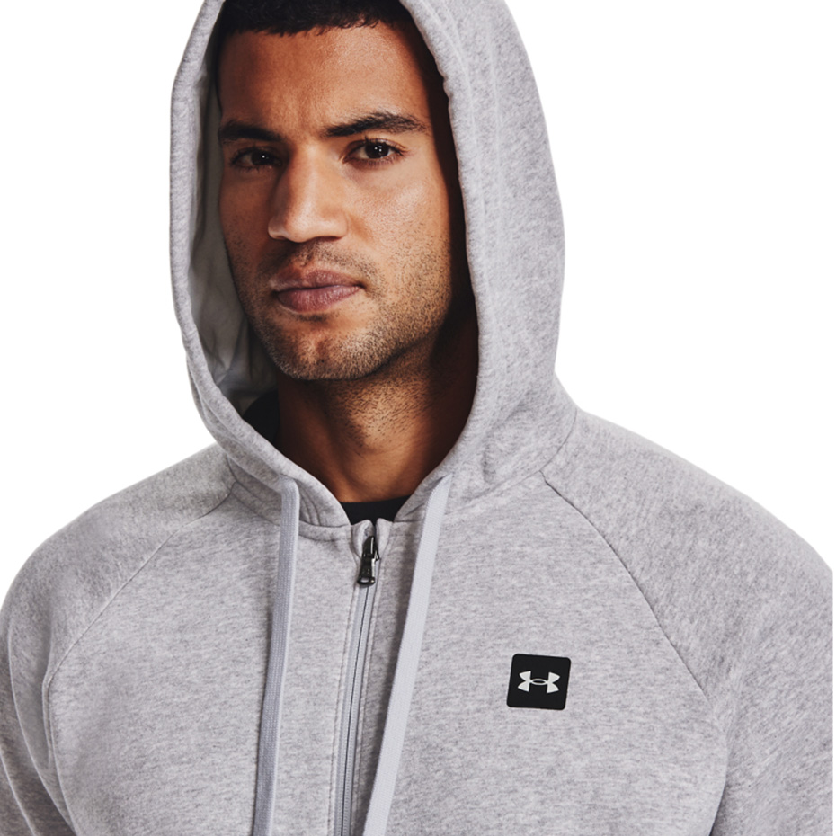 Bluza męska Under Armour Rival Fleece FZ Hoodie jasnoszara – ujęcie 6