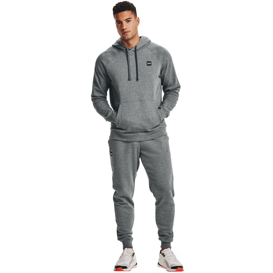 Spodnie męskie Under Armour Rival Fleece Jogger szare – ujęcie 3