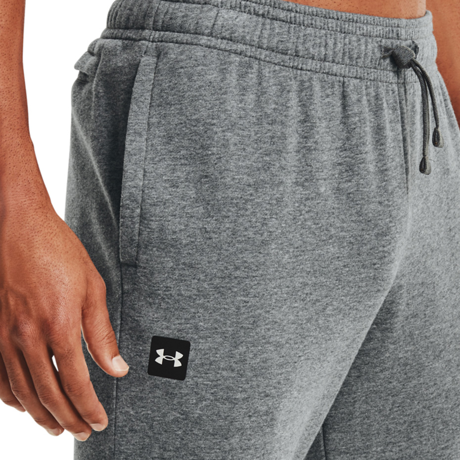 Spodnie męskie Under Armour Rival Fleece Jogger szare – ujęcie 6