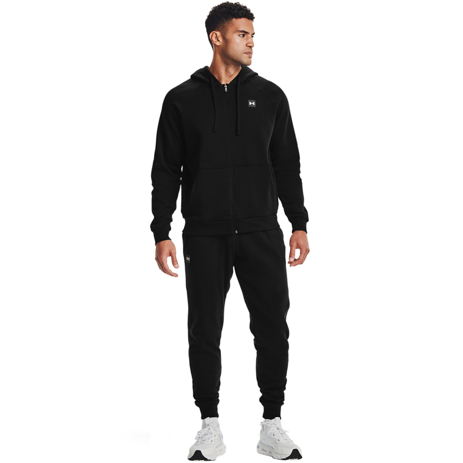 Bluza męska Under Armour Rival Fleece FZ Hoodie czarna – ujęcie 3