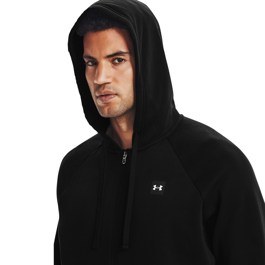 Bluza męska Under Armour Rival Fleece FZ Hoodie czarna – ujęcie 6