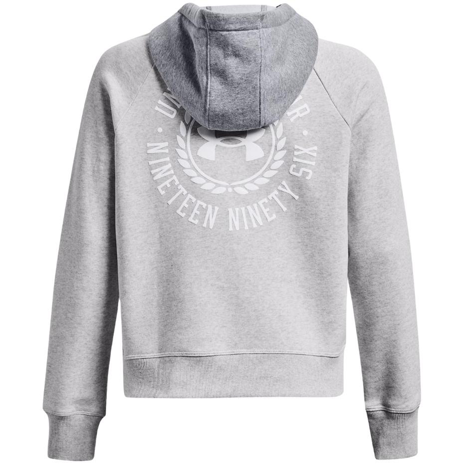 Bluza damska Under Armour Rival Fleece CB Hoodie szara – ujęcie 2