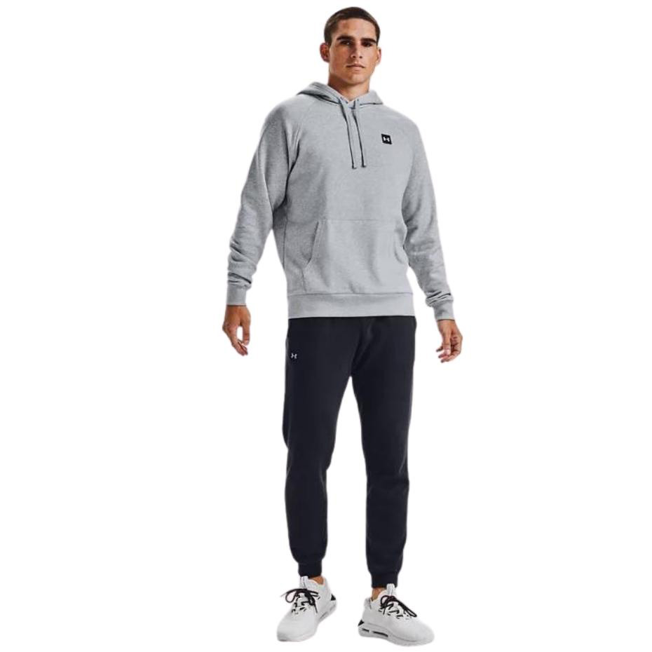 Bluza męska Under Armour Rival Fleece Hoodie szara – ujęcie 5