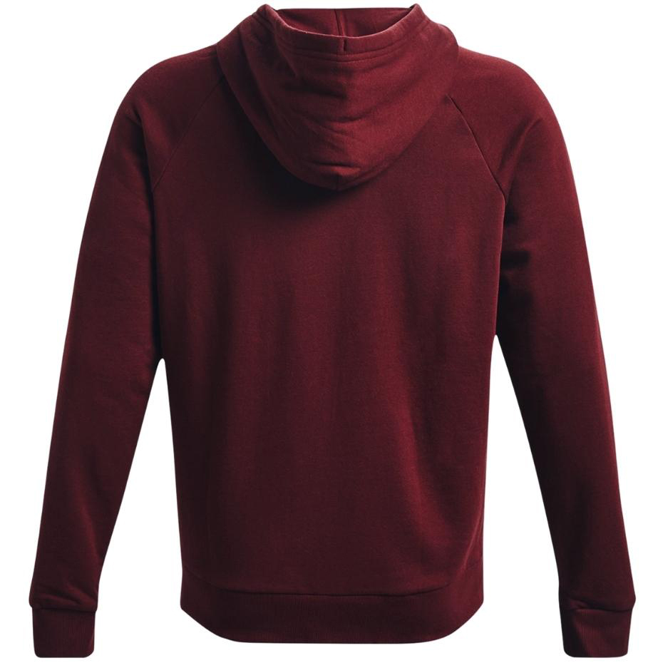 Bluza męska Under Armour Rival Fleece Big Logo HD bordowa – ujęcie 2