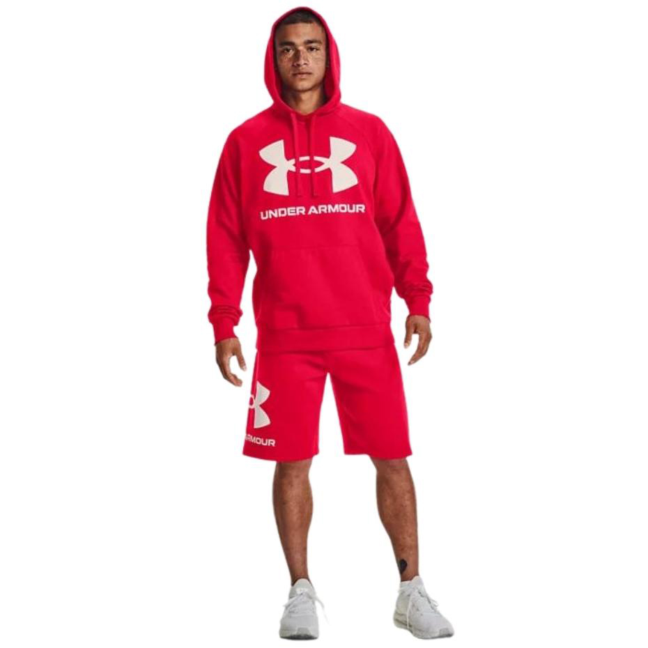 Bluza męska Under Armour Rival Fleece Big Logo HD czerwona – ujęcie 5