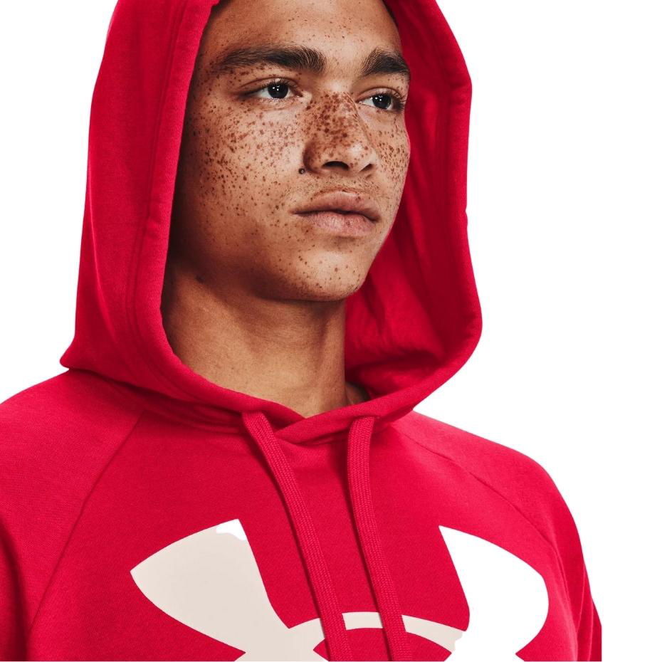 Bluza męska Under Armour Rival Fleece Big Logo HD czerwona – ujęcie 6