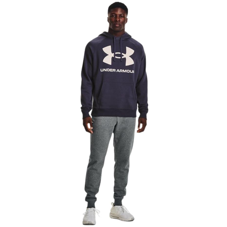 Bluza męska Under Armour Rival Fleece Big Logo HD fioletowa – ujęcie 5