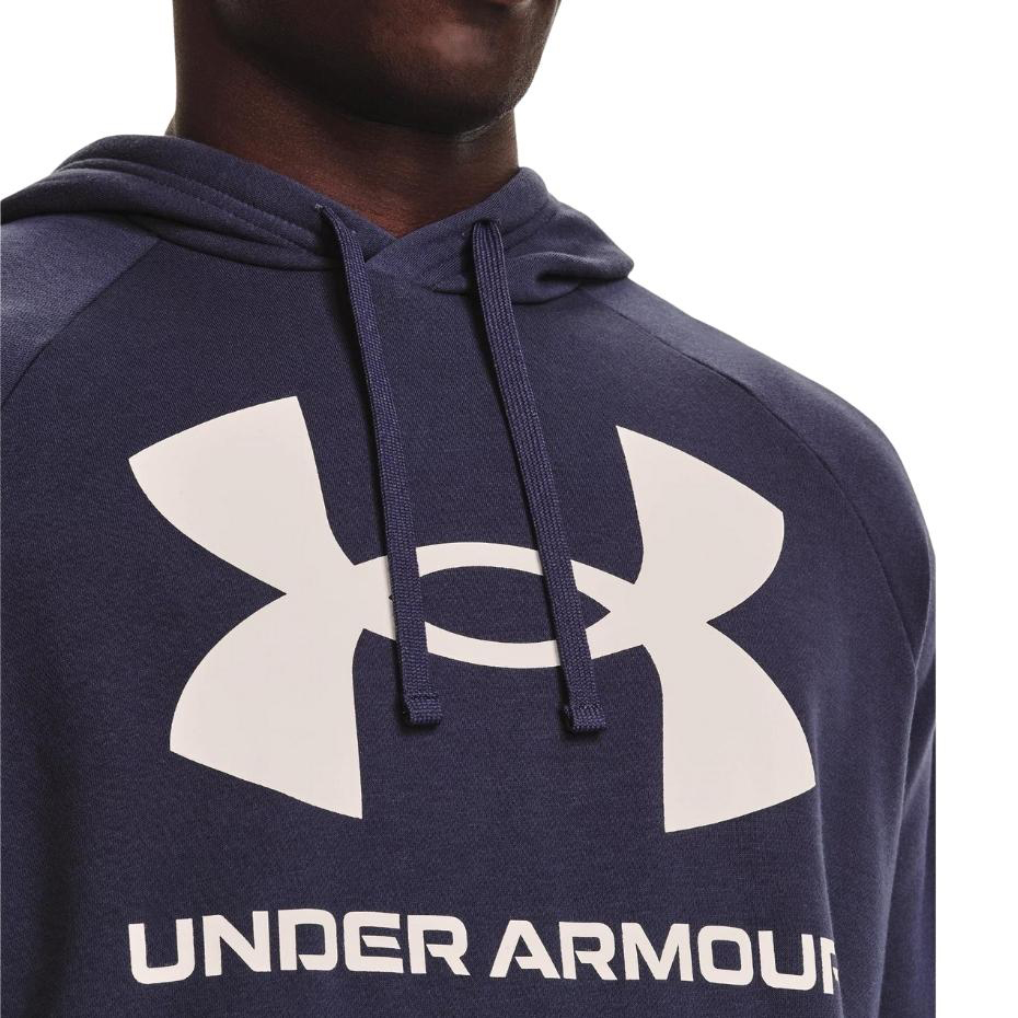 Bluza męska Under Armour Rival Fleece Big Logo HD fioletowa – ujęcie 6
