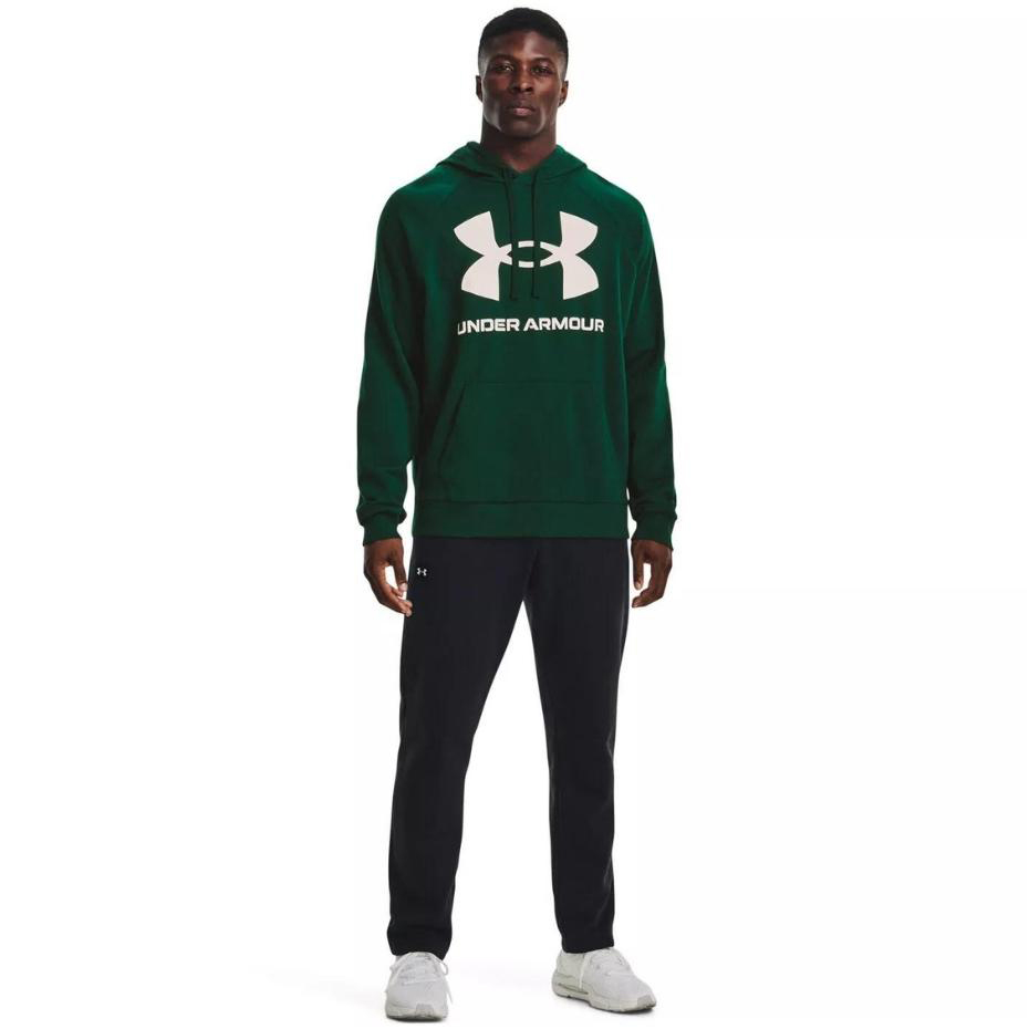 Bluza męska Under Armour Rival Fleece Big Logo HD zielona – ujęcie 5